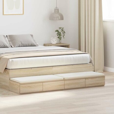Bedlades Sonoma Eiken 140 x 36,5 x 16,5 cm Bewerkt hout 1