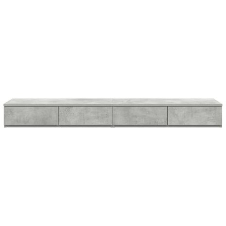 Bedlades met lade Beton Grijs 140 x 36,5 x 16,5 cm Bewerkt hout 6