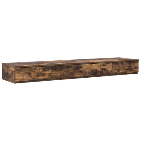 Bedlades Gerookt eiken 140 x 36,5 x 16,5 cm Bewerkt hout 2
