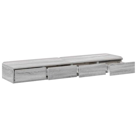 Bedlades Grijs Sonoma 150 x 36,5 x 16,5 cm Bewerkt hout 5