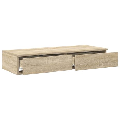Bedlades met lade Sonoma Eiken 75 x 36,5 x 16,5 cm Bewerkt hout 5