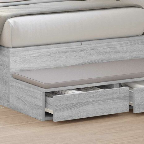 Bedlades met lade Grijs Sonoma 75 x 36,5 x 16,5 cm Bewerkt hout 4