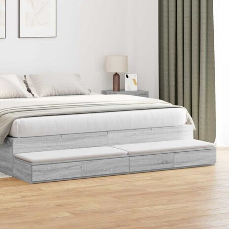 Bedlades Grijs Sonoma 180 x 36,5 x 16,5 cm Bewerkt hout 1