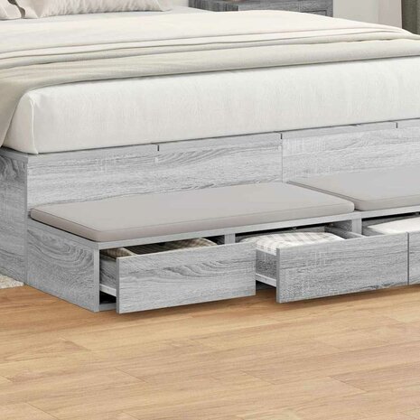 Bedlades Grijs Sonoma 135 x 36,5 x 16,5 cm Bewerkt hout 4