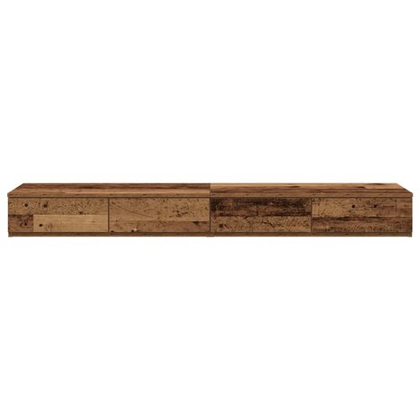 Bedlades met lade Oudhout 135 x 36,5 x 16,5 cm Bewerkt hout 6