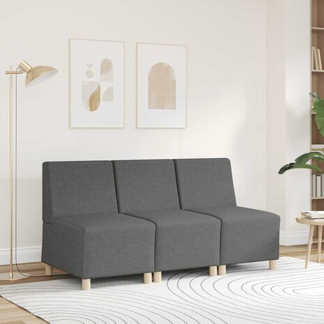 Modulaire bank zonder armleuningen donkergrijs 55 cm stof 3