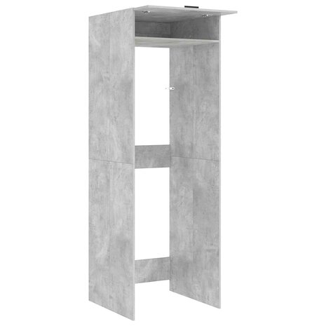 Wasmachinekast met opslag Beton 67,5 x 68 x 200 cm Bewerkt hout 5