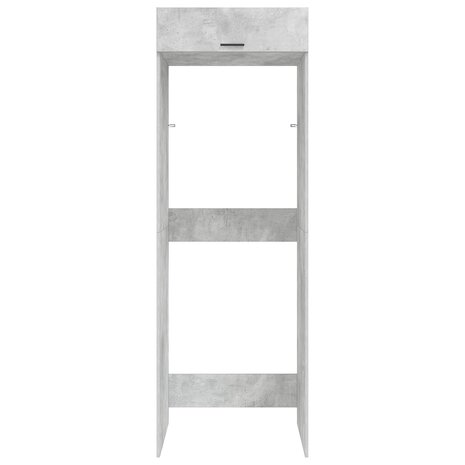 Wasmachinekast met opslag Beton 67,5 x 68 x 200 cm Bewerkt hout 6
