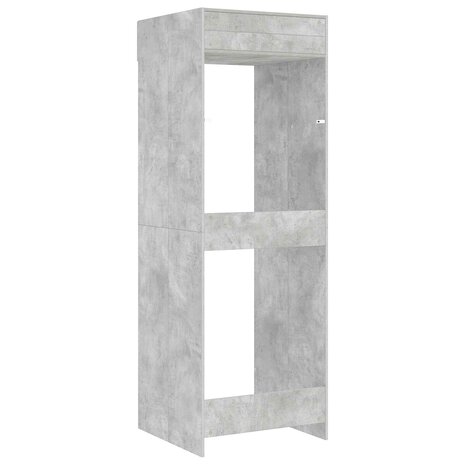 Wasmachinekast met opslag Beton 67,5 x 68 x 200 cm Bewerkt hout 8