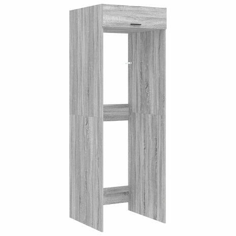 Wasmachinekast Grijs Sonoma 67,5 x 68 x 200 cm Bewerkt hout 2