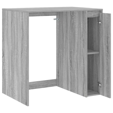 Wasmachinekast Grijs Sonoma 87 x 60 x 89 cm Bewerkt hout 5