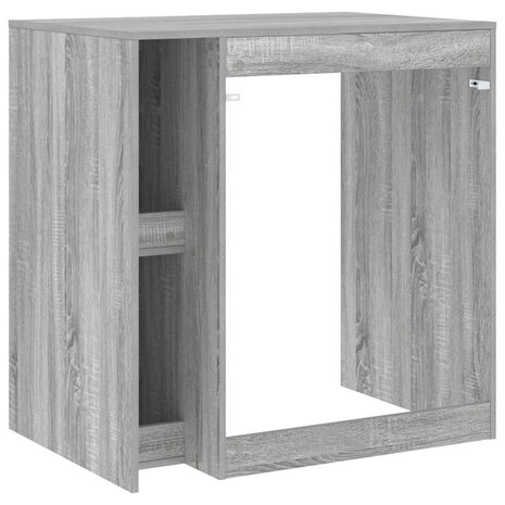 Wasmachinekast Grijs Sonoma 87 x 60 x 89 cm Bewerkt hout 8