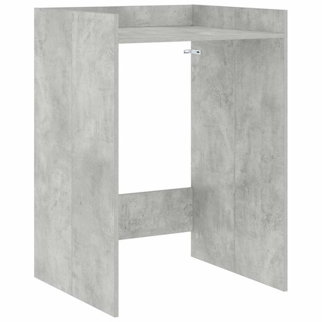 Wasmachinekast met opslag Beton 67,5 x 62 x 97 cm Bewerkt hout 2