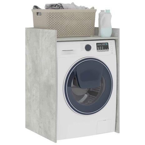 Wasmachinekast met opslag Beton 67,5 x 62 x 97 cm Bewerkt hout 3