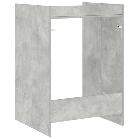 Wasmachinekast met opslag Beton 67,5 x 62 x 97 cm Bewerkt hout 7