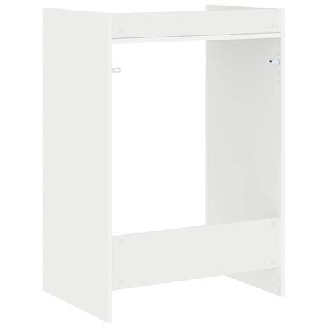 Wasmachinekast met opslag Wit 67,5 x 48 x 97 cm Bewerkt hout 7