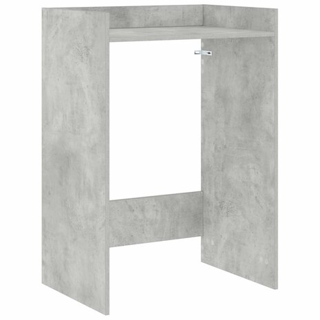 Wasmachinekast met opslag Beton 67,5 x 48 x 97 cm Bewerkt hout 2