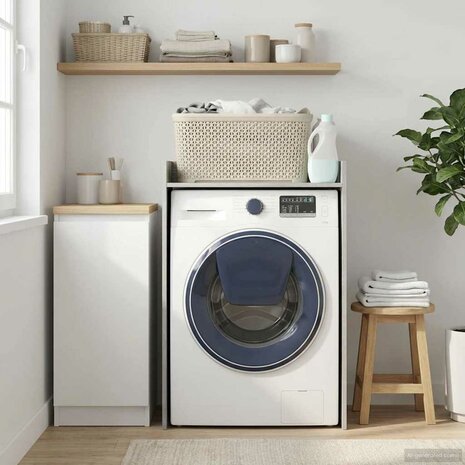 Wasmachinekast Grijs Sonoma 67,5 x 48 x 97 cm Bewerkt hout 1