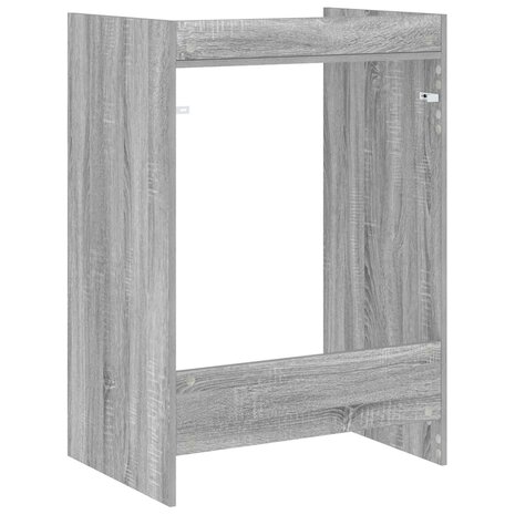 Wasmachinekast Grijs Sonoma 67,5 x 48 x 97 cm Bewerkt hout 7