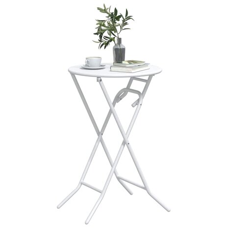 Tuintafel Wit 50 x 50 x 72 cm Metaal 3