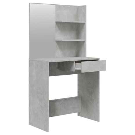 Kaptafel met spiegel 74,5x40x141 cm betongrijs 7