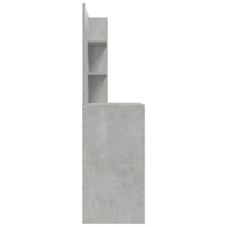 Kaptafel met spiegel 74,5x40x141 cm betongrijs 8