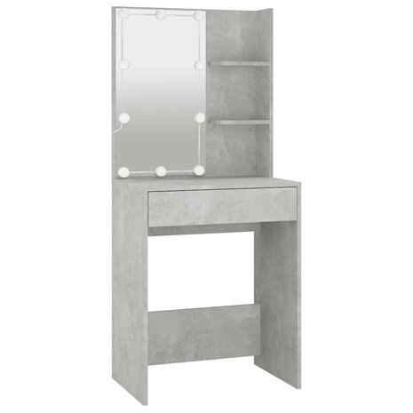 Kaptafel met LED-verlichting 60x40x140 cm betongrijs 3