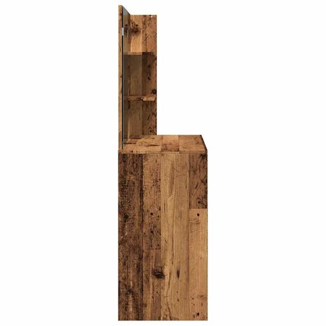Kaptafel met spiegel 74,5x40x141 cm oud houtkleurig 5