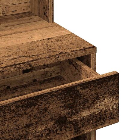 Kaptafel met spiegel 74,5x40x141 cm oud houtkleurig 8