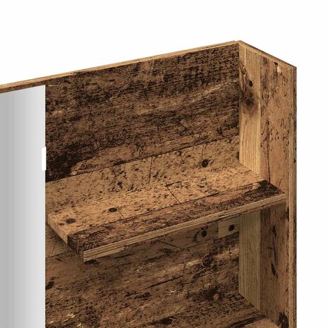 Kaptafel met spiegel 74,5x40x141 cm oud houtkleurig 9