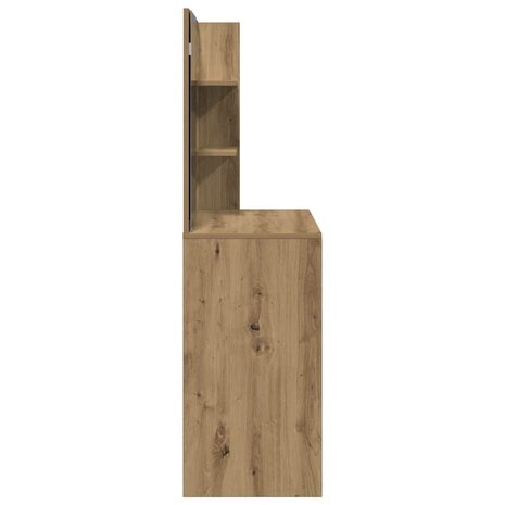 Kaptafel met spiegel 74,5x40x141 cm artisanaal eikenkleur 5