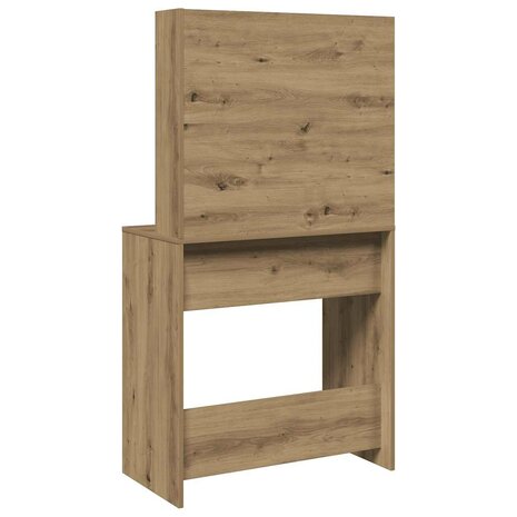Kaptafel met spiegel 74,5x40x141 cm artisanaal eikenkleur 6