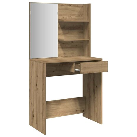 Kaptafel met spiegel 74,5x40x141 cm artisanaal eikenkleur 7