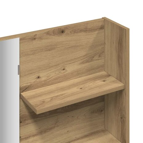 Kaptafel met spiegel 74,5x40x141 cm artisanaal eikenkleur 9