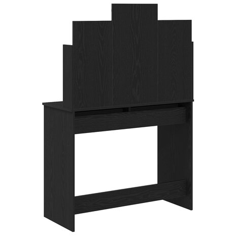 Kaptafel met lade Zwart Eiken 96 x 39 x 142 cm Bewerkt hout 6