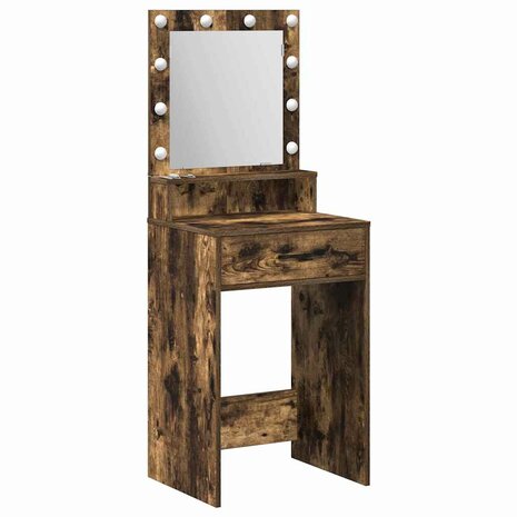 Kaptafel Gerookt eiken 50 x 41 x 135 cm Bewerkt hout 2