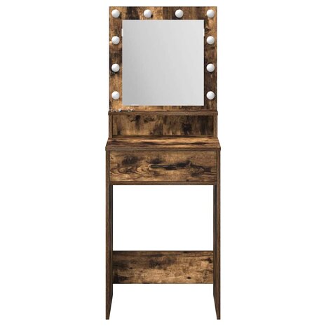 Kaptafel Gerookt eiken 50 x 41 x 135 cm Bewerkt hout 5