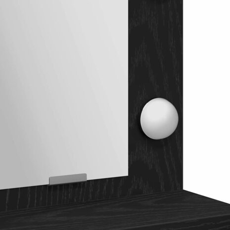Kaptafel Zwart Eiken 50 x 41 x 135 cm Bewerkt hout 8