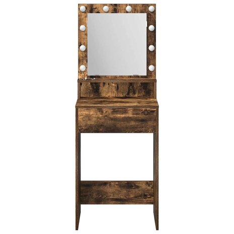 Kaptafel Gerookt eiken 50 x 41 x 135 cm Bewerkt hout 4