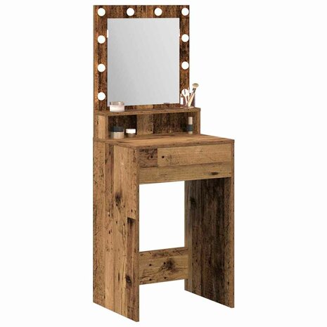 Kaptafel met plank Oudhout 50 x 41 x 135 cm Bewerkt hout 3