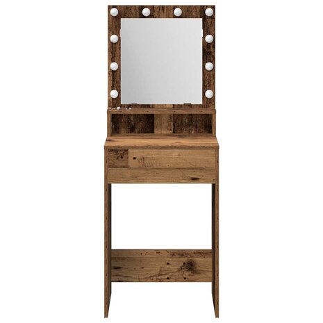 Kaptafel met plank Oudhout 50 x 41 x 135 cm Bewerkt hout 4