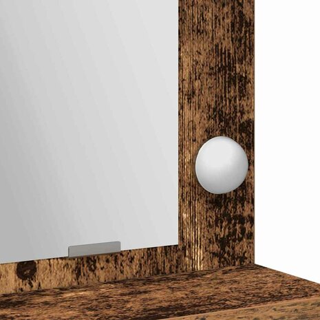Kaptafel met plank Oudhout 50 x 41 x 135 cm Bewerkt hout 8