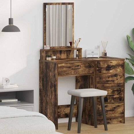 Kaptafel Gerookt eiken 50 x 41 x 140 cm Bewerkt hout 1