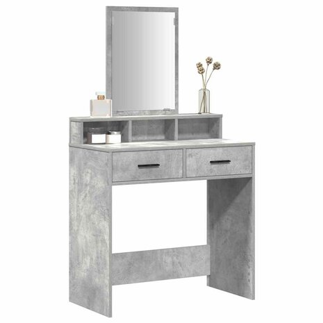 Kaptafel met lade Beton Grijs 79 x 41 x 140 cm Bewerkt hout 3