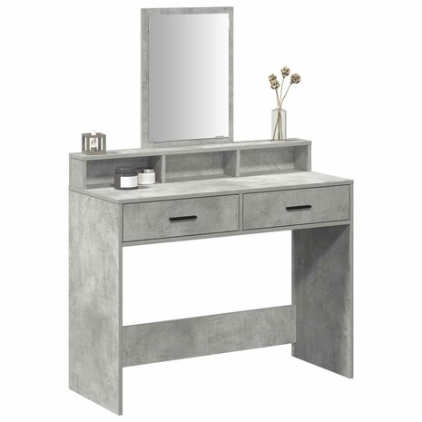 Kaptafel Beton Grijs 100 x 41 x 140 cm Bewerkt hout 3