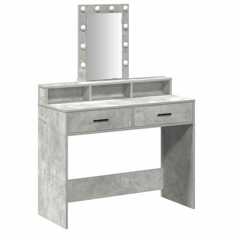 Kaptafel met lade Grijs 100 x 41 x 140 cm Bewerkt hout 2