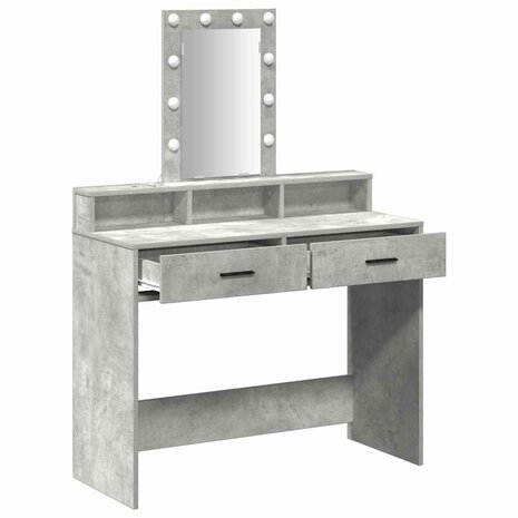 Kaptafel met lade Grijs 100 x 41 x 140 cm Bewerkt hout 4