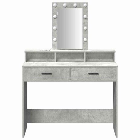 Kaptafel met lade Grijs 100 x 41 x 140 cm Bewerkt hout 5