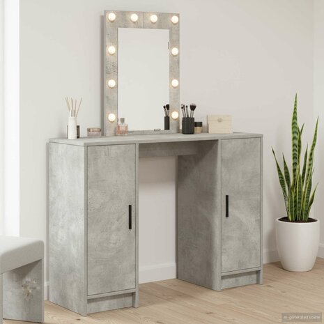 Kaptafel Lichtgrijs 102 x 33 x 135 cm Bewerkt hout 1