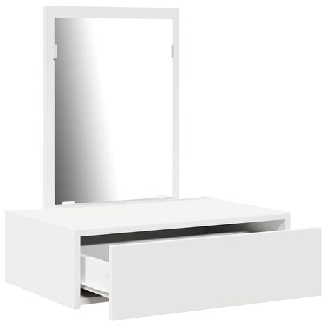 Kaptafel met lade Wit 60 x 40 x 70 cm Bewerkt hout 5